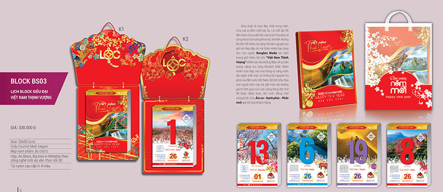In và thiết kế lịch Bloc tại Tp.HCM